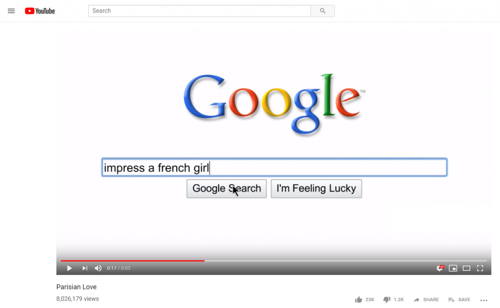 parisian love google ad