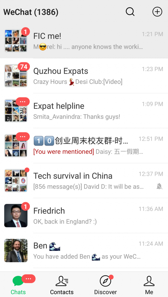 WeChat messaging Chinese Social Media