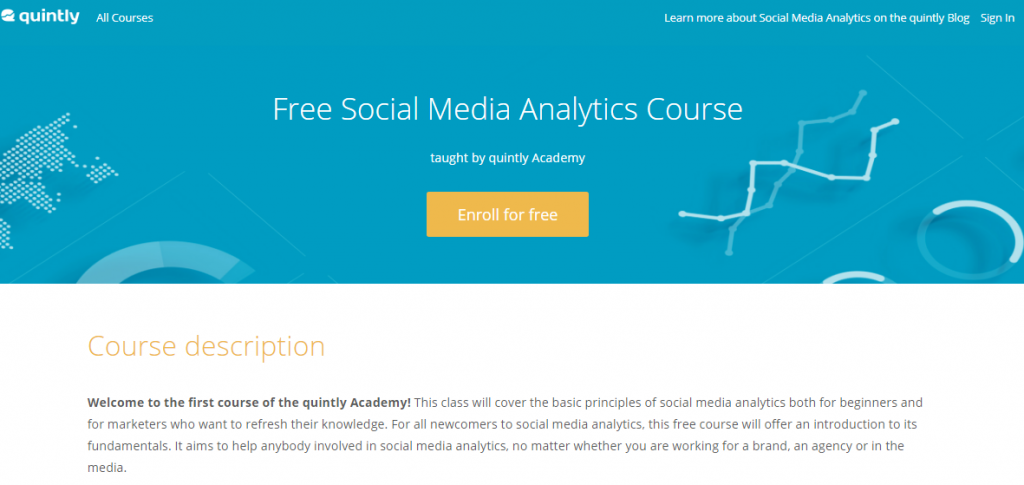 3 - Social media marketing courses Social Media Analytics Course