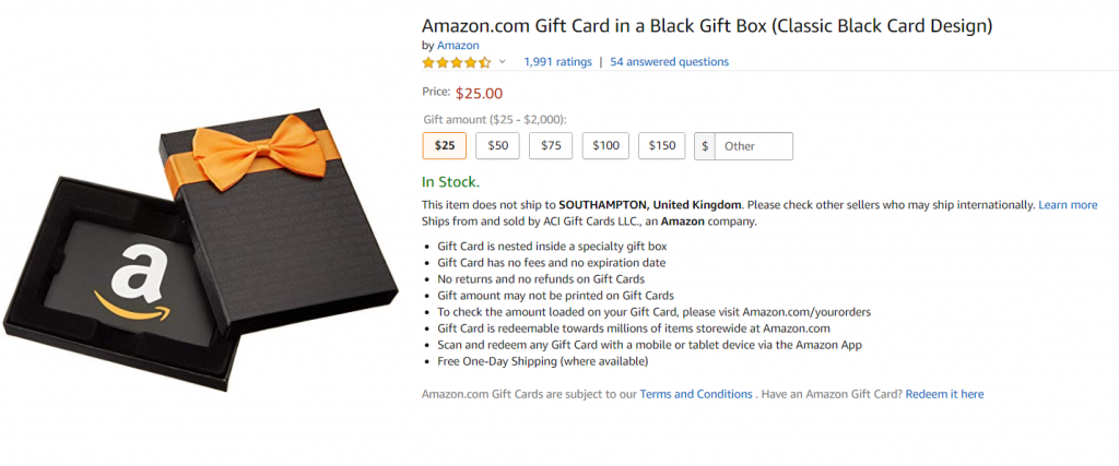 Amazon Gift Card