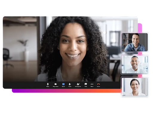 Colleagues using RingCentral Video Pro as their collaboration software 