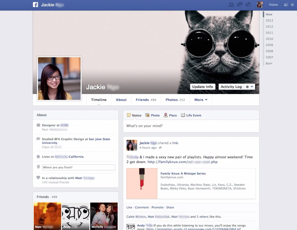 How has Facebook changed in 2013 to 14