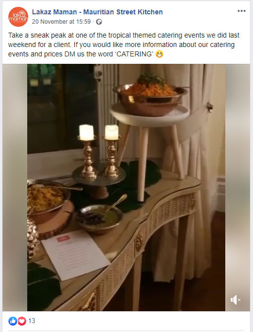 share videos of events - restaurant facebook post ideas