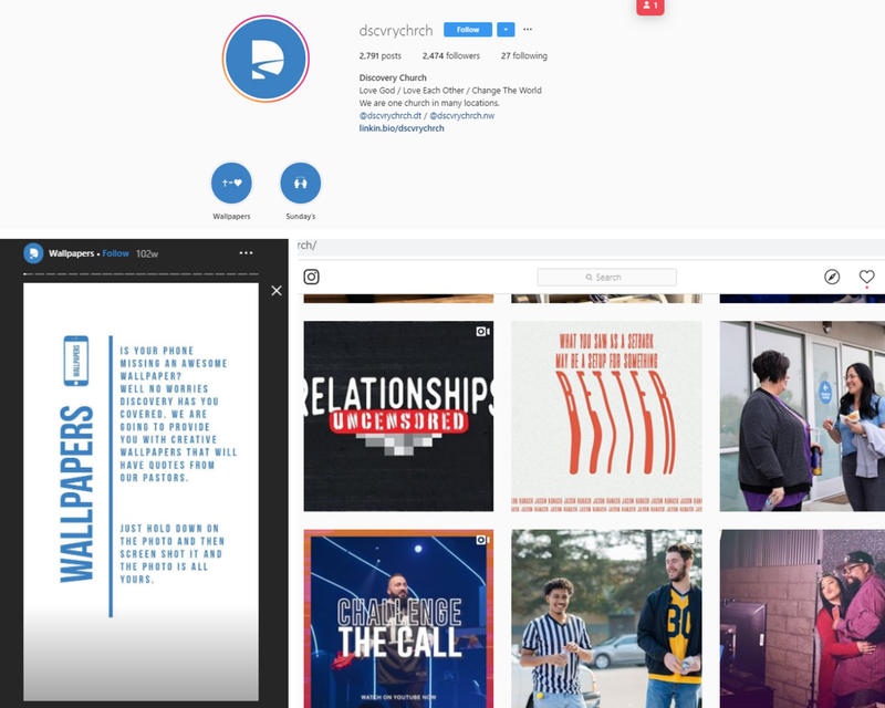 examples of discovery church social media