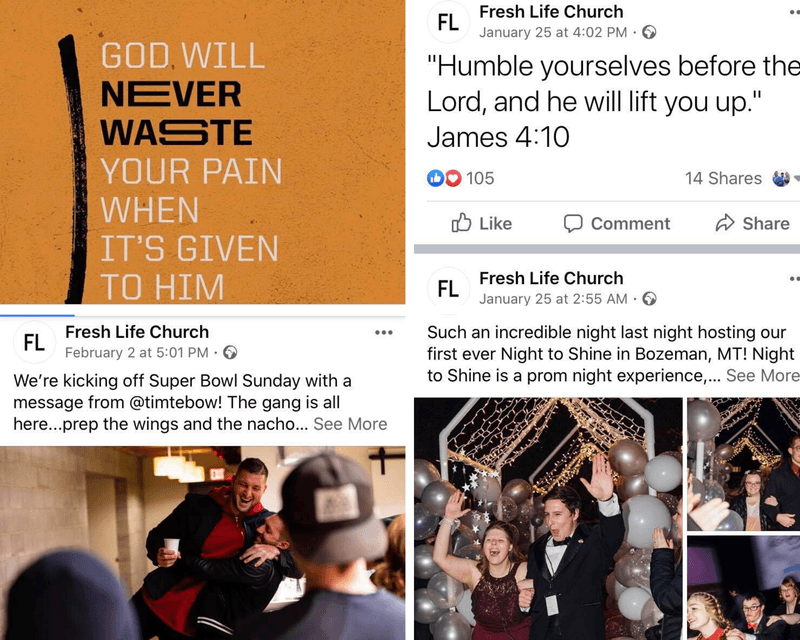 examples of fresh life church social media