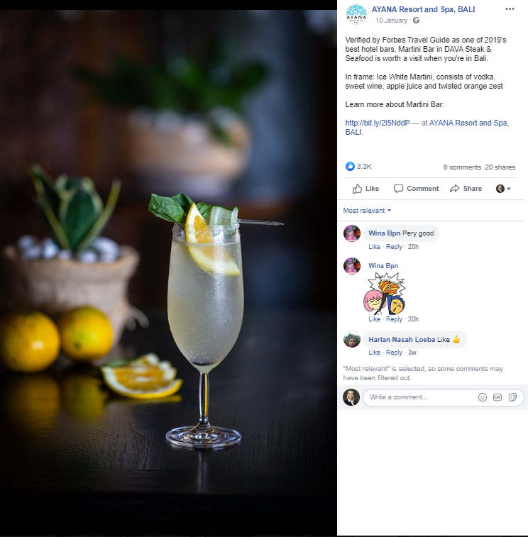 hotel social media marketing ideas drinks