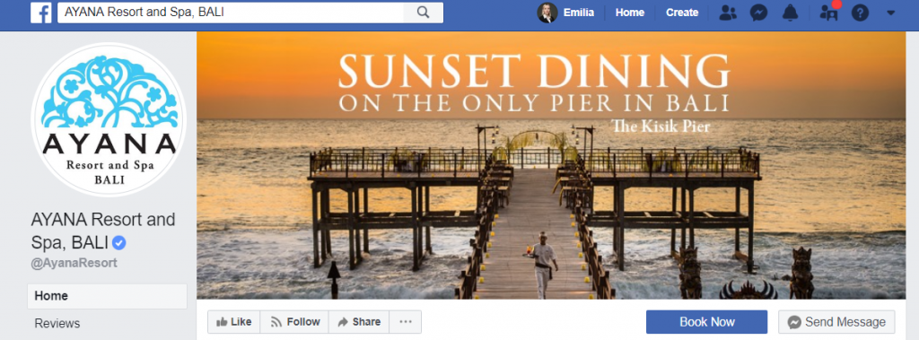 sunset dining hotel social media marketing
