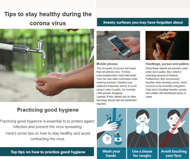 coronavirus newsletter template