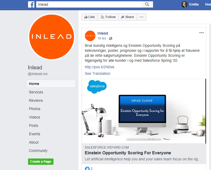 InLead Facebook
