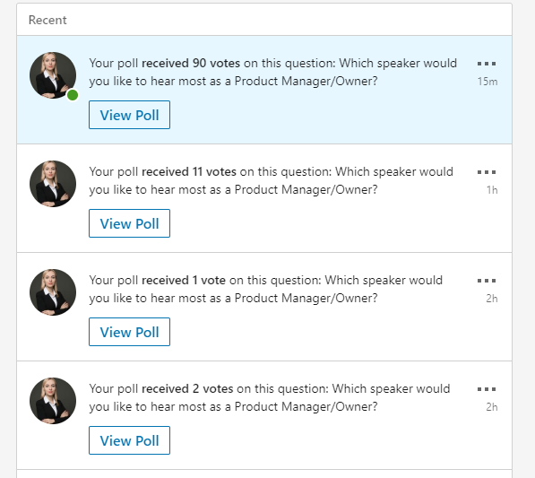 linkedin polls response 