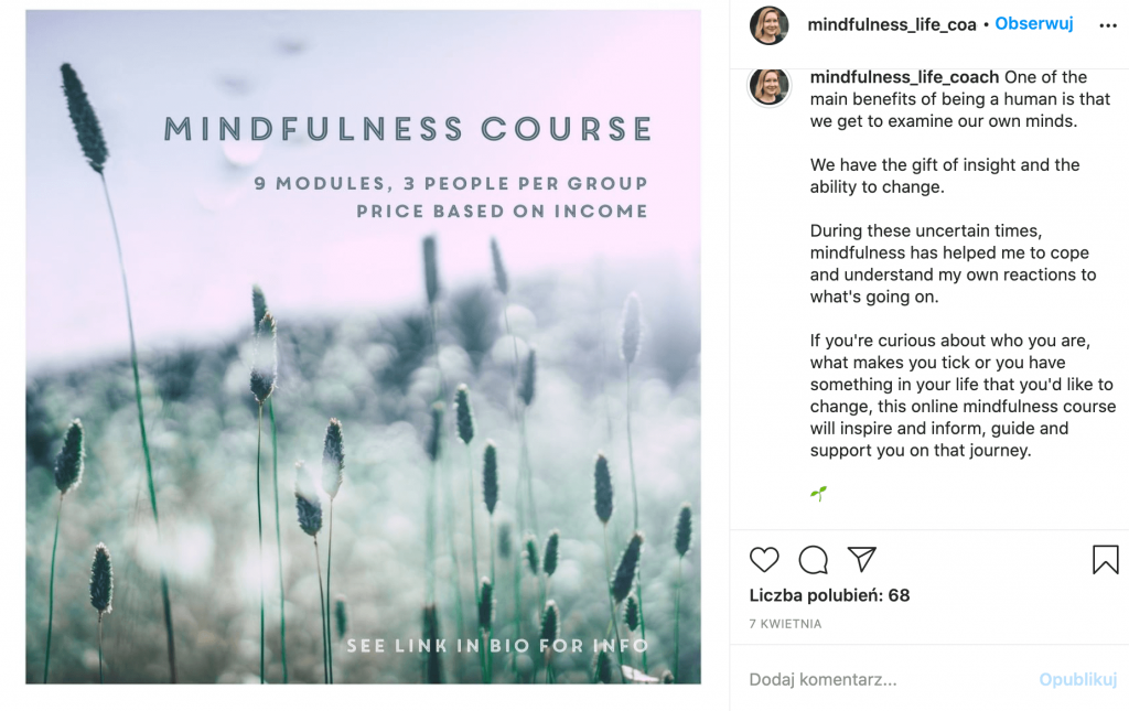 Kate Greenslade mindfullness course