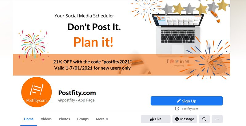 Postfity Facebook page