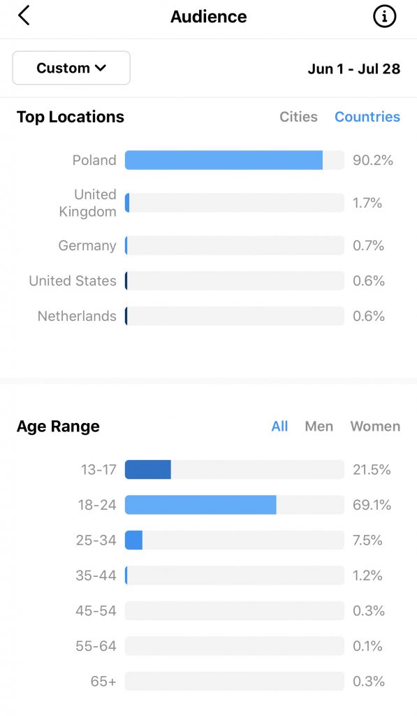 Instagram Insights: audience data