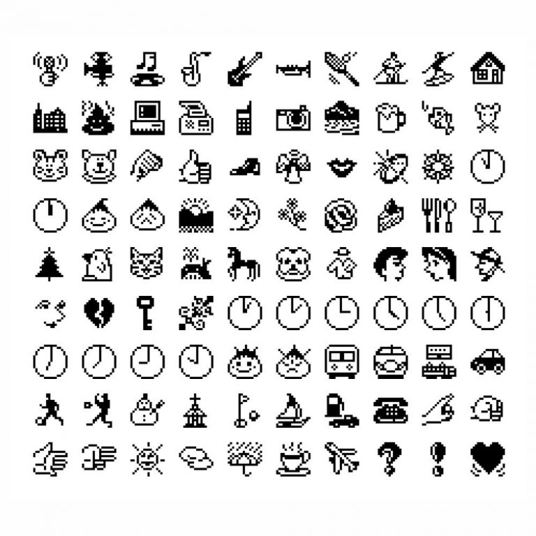 J-Phone's (now SoftBank) first emoji set