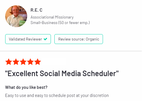 This user loves Postfity social media scheduler for being easy to use.