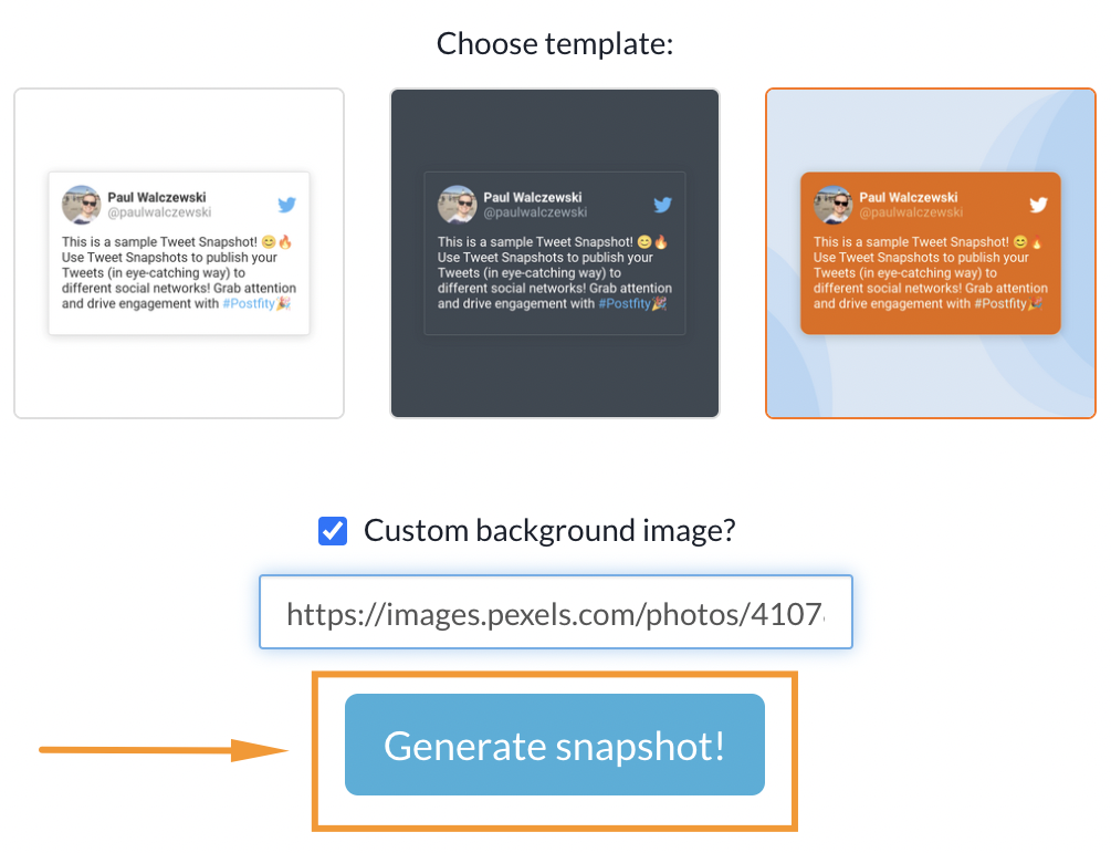 Facebook to Twitter: change your posts with Snapshots