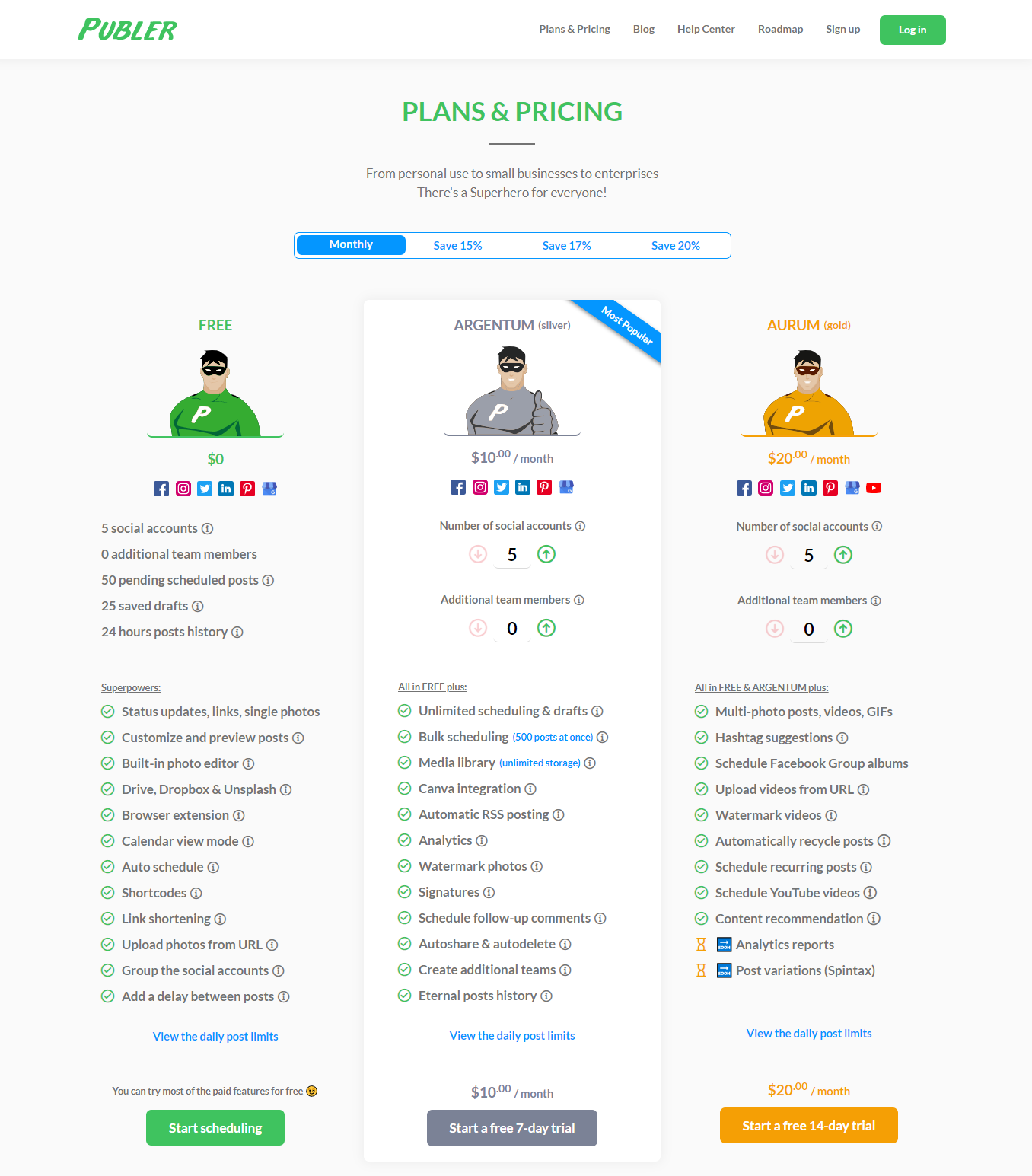 publer plans and pricing