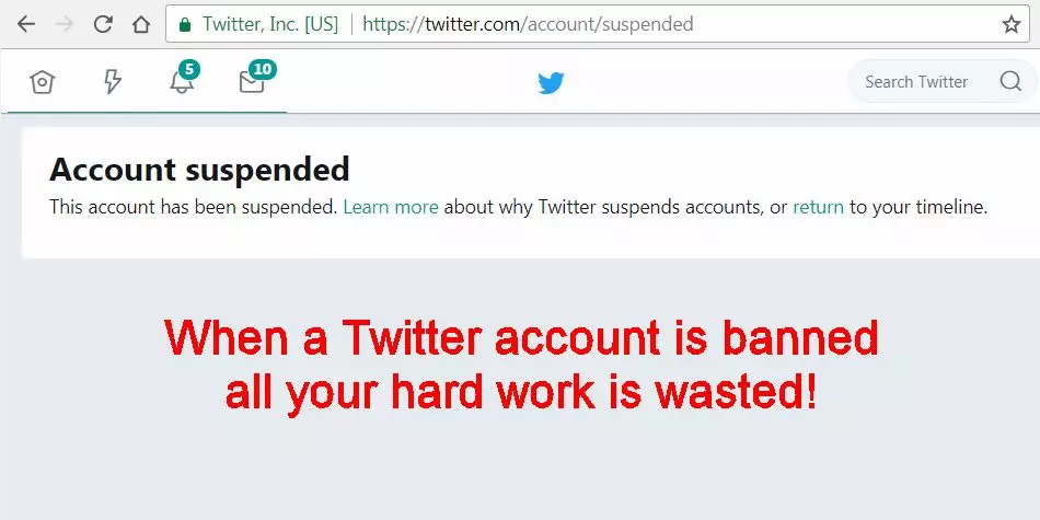twitter account suspension ban 