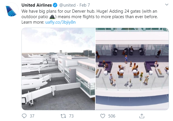 Social media post ideas – United Airlines shares its plans for future on Twitter