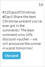 12 days of christmas social media post template day 5