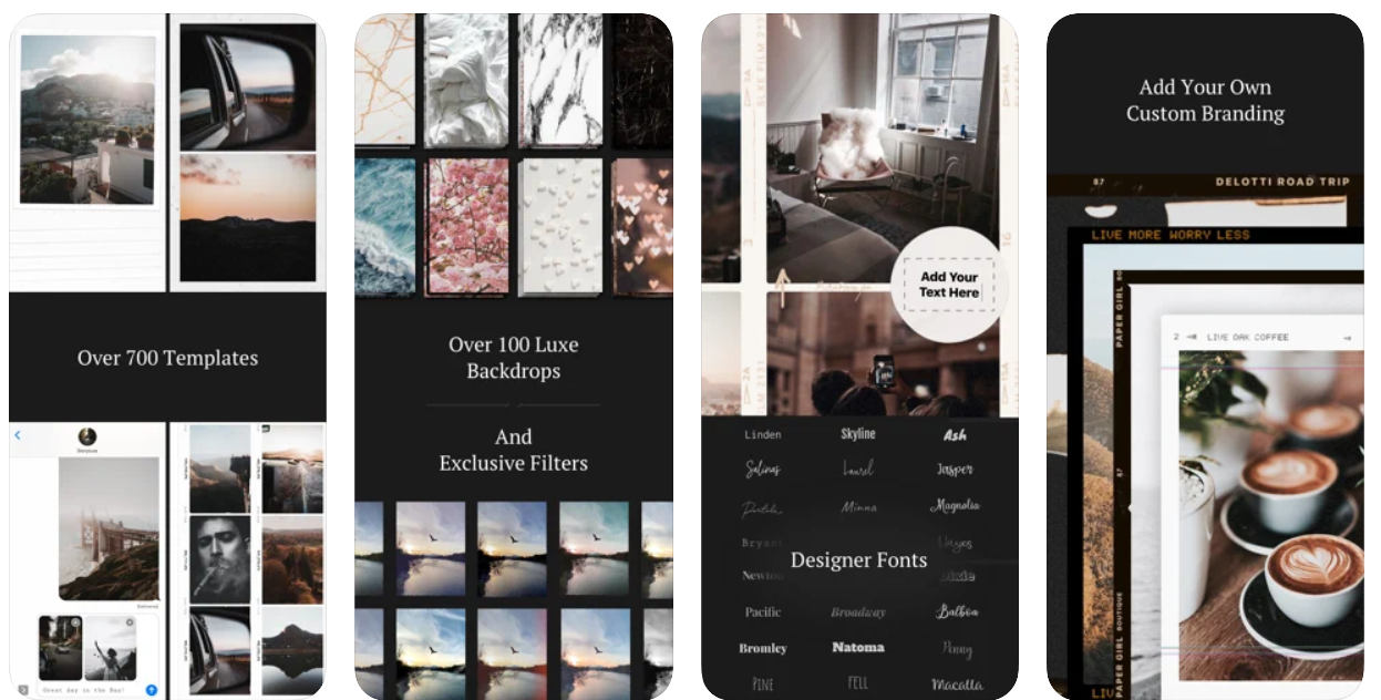 Stories templates from Storyluxe