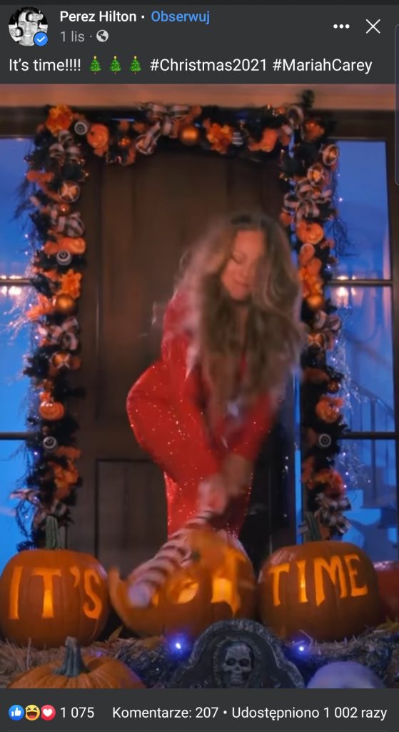 Famous blogger Perez Hilton shared a viral TikTok with Mariah Carey in a post