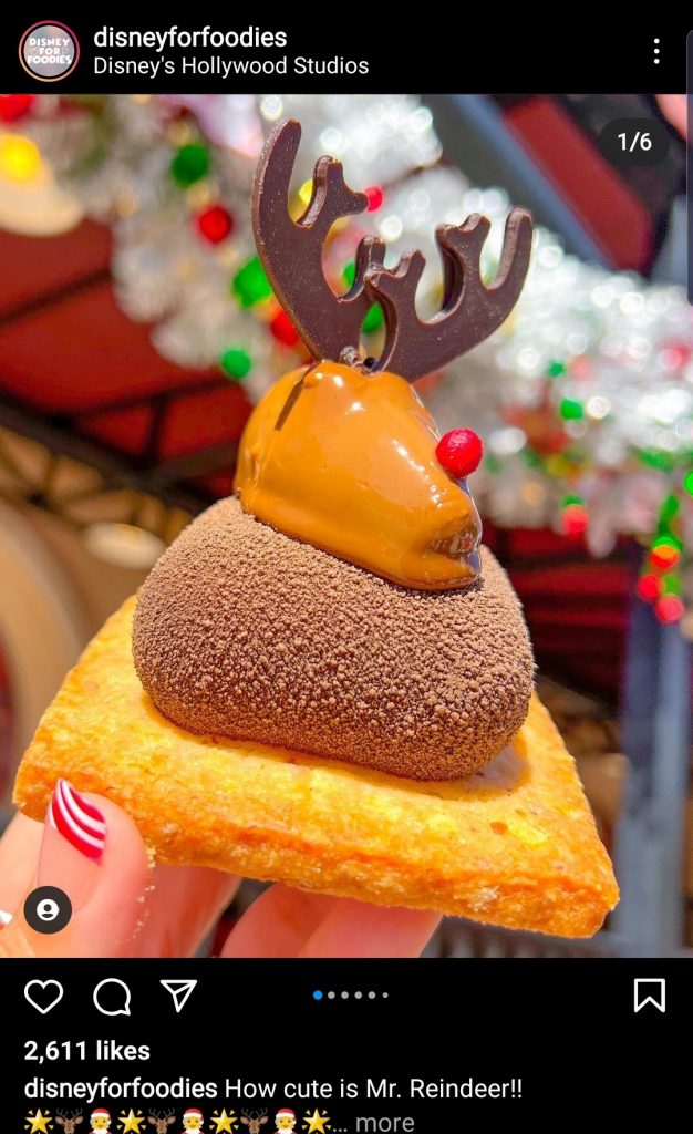 A tasty-looking reindeer pastry from @disneyforfoodies