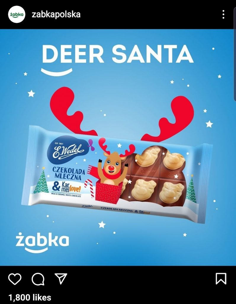 Christmas ideas for posts: Wordplay used in a Christmas ad of @zabkapolska